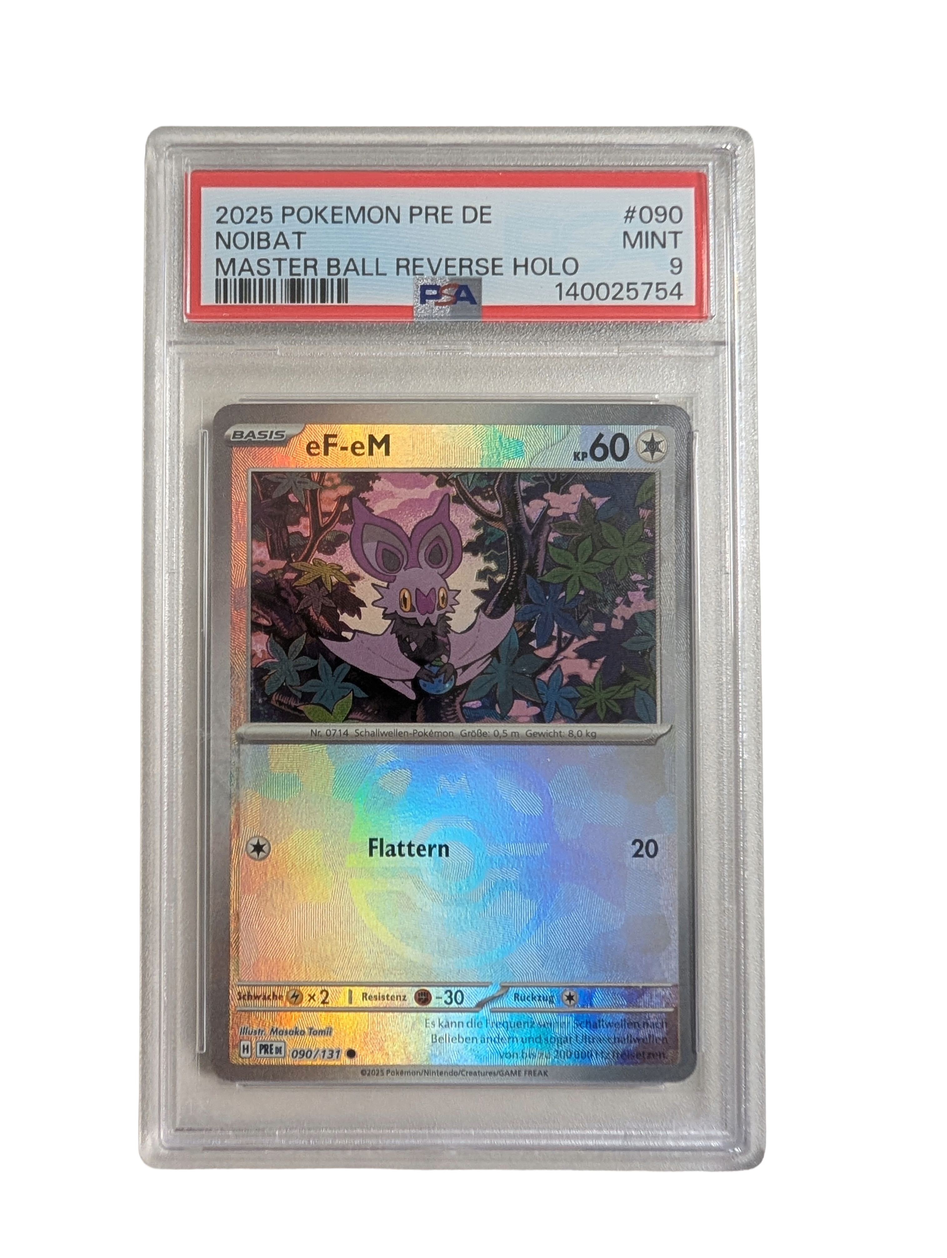 Pokemon eF-eM Master Ball Reverse Holo PSA 9 MythicLootLab
