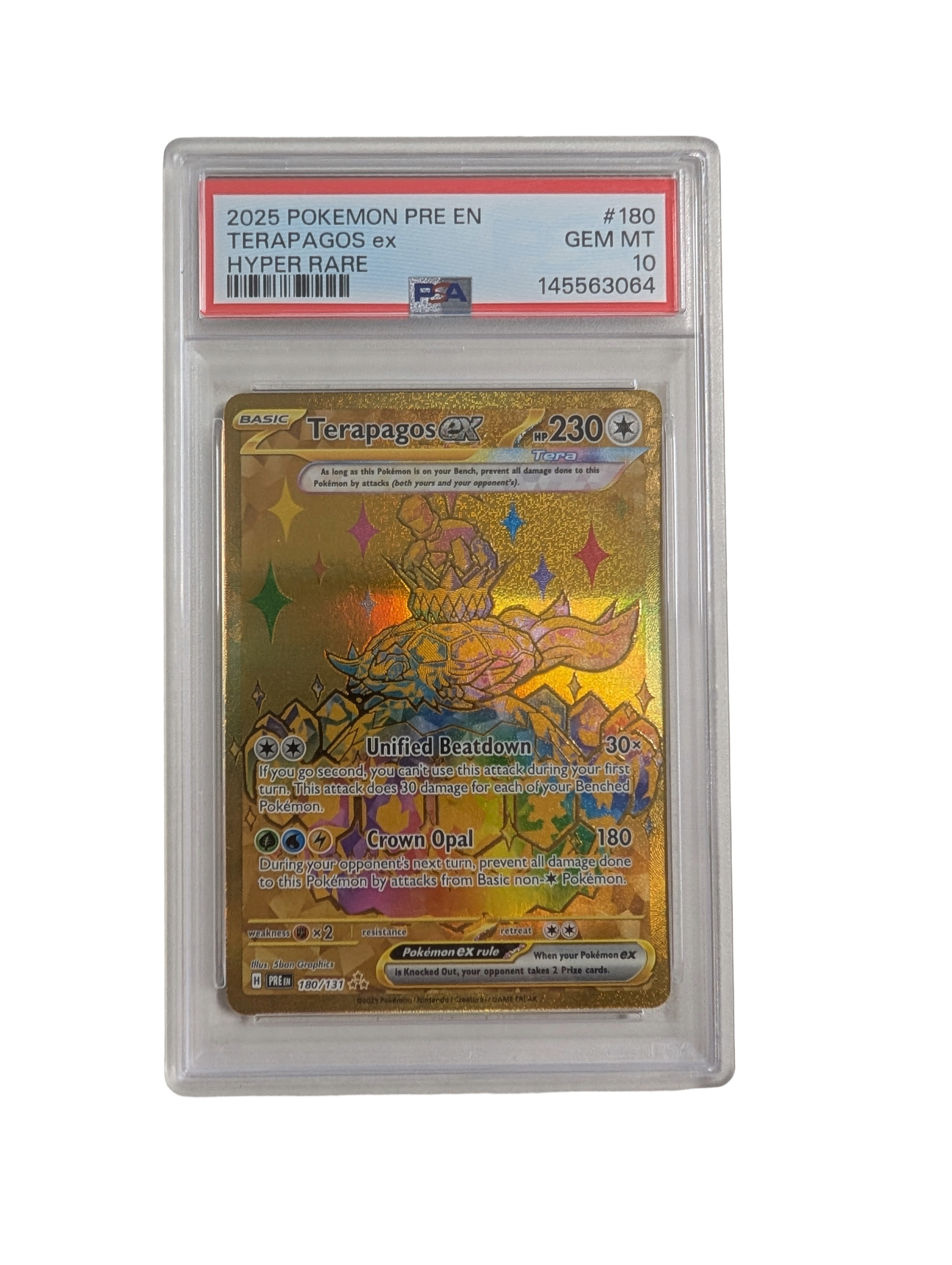 Pokemon Terapagos ex Prismatic Evolutions Special Illustration Rare MythicLootLab